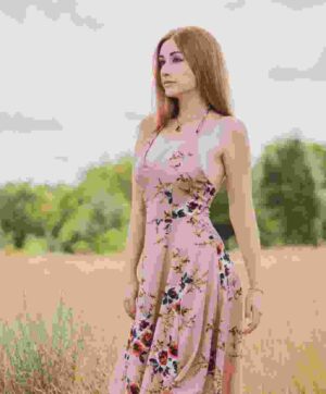 Flare Pink Short Dress